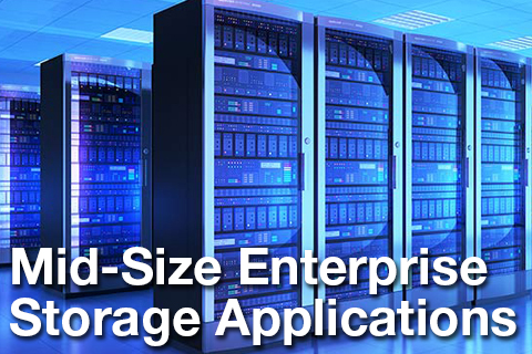 Mid-Size Enterprise Storage Applications Graphic